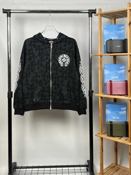 Chrome Hearts Monogram Zip-Hoodie | Бавовняна Люксова Кофта Хром Хартс