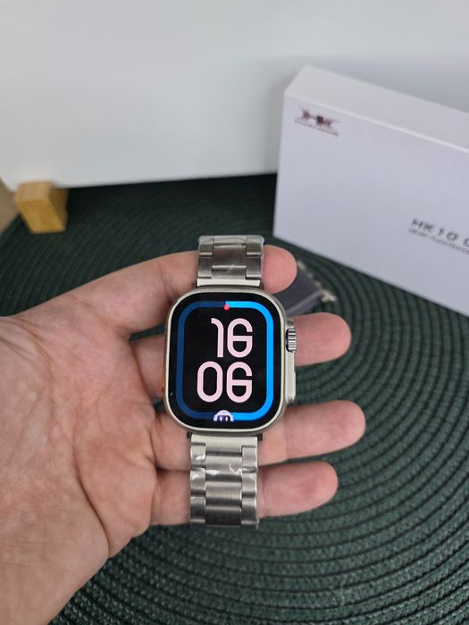 smartwatch na srebrnej bransolecie męski , AMOLED, nowy