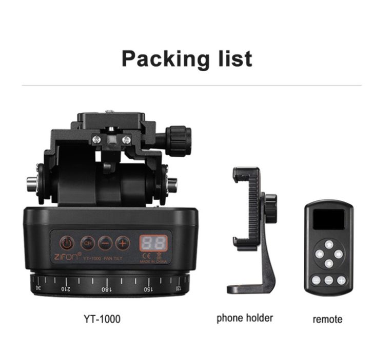 Cabeça Motorizada e panorâmica Zifon YT-1000 com comando p/ Dslr NOVO