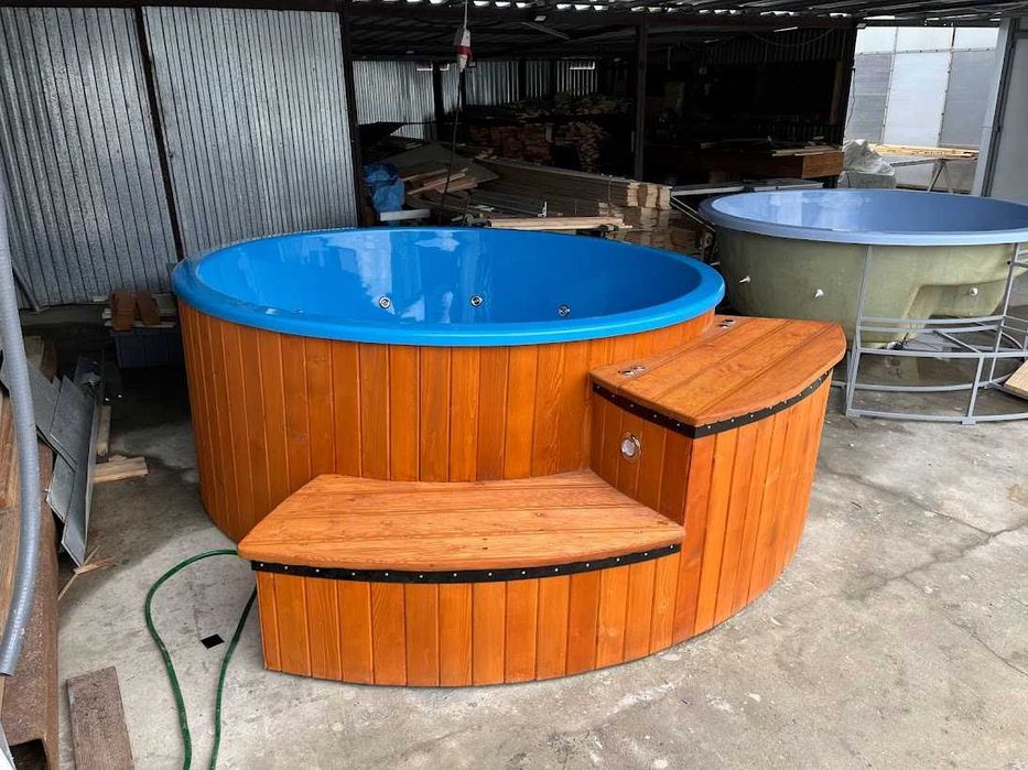 Duża balia do sauna ogrodowa jacuzzi basen LED pokrywa transportGRATIS