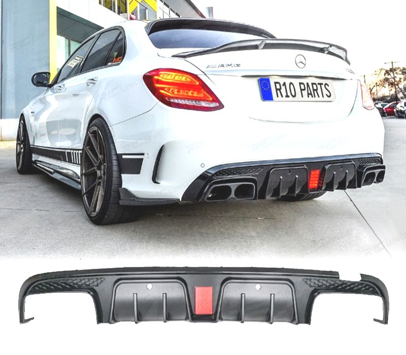 DIFUSOR MERCEDES W205 14-21 LOOK BRABUS PRETO