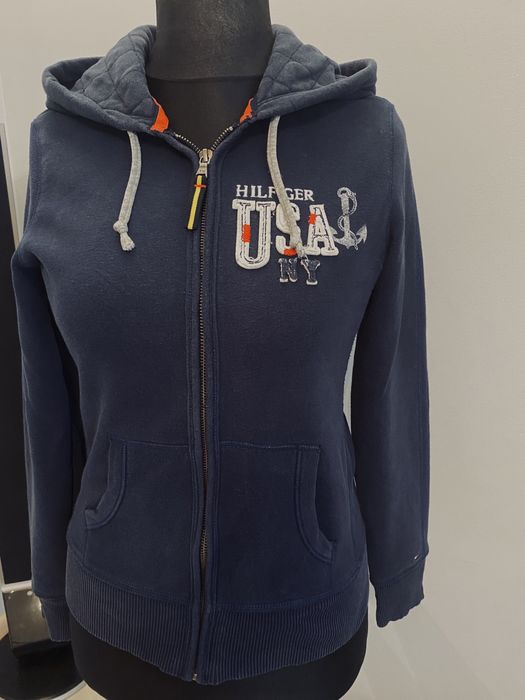 Tommy Hilfiger kangurka, bluza rozpinana z kapturem S damska, vashed