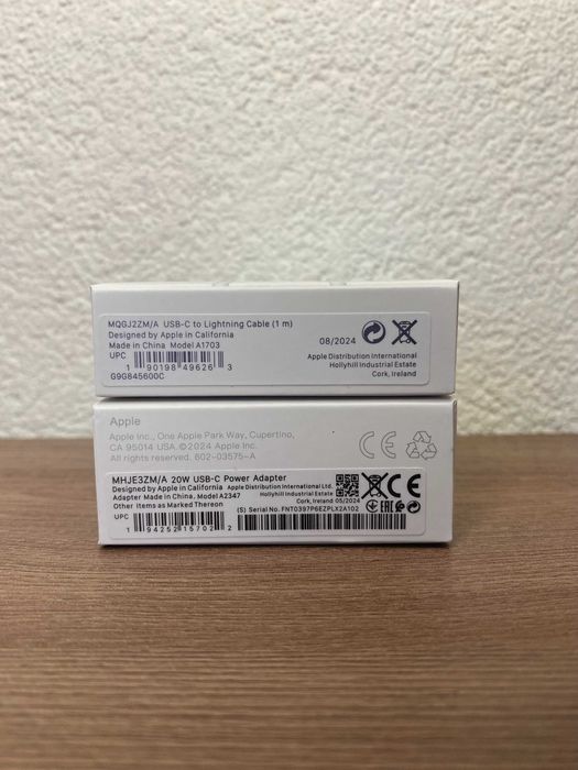 Apple 20W комплект швидкісна зарядка (Блок + Кабель) / Адаптер + шнур