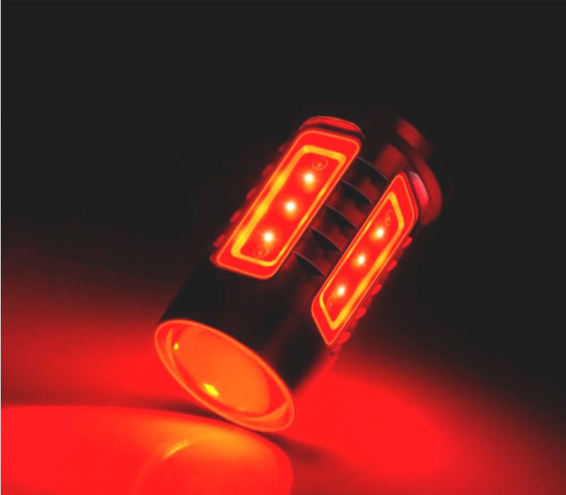 LÂMPADA LED P21 5W CANBUS VERMELHA PÓLO DUPLO