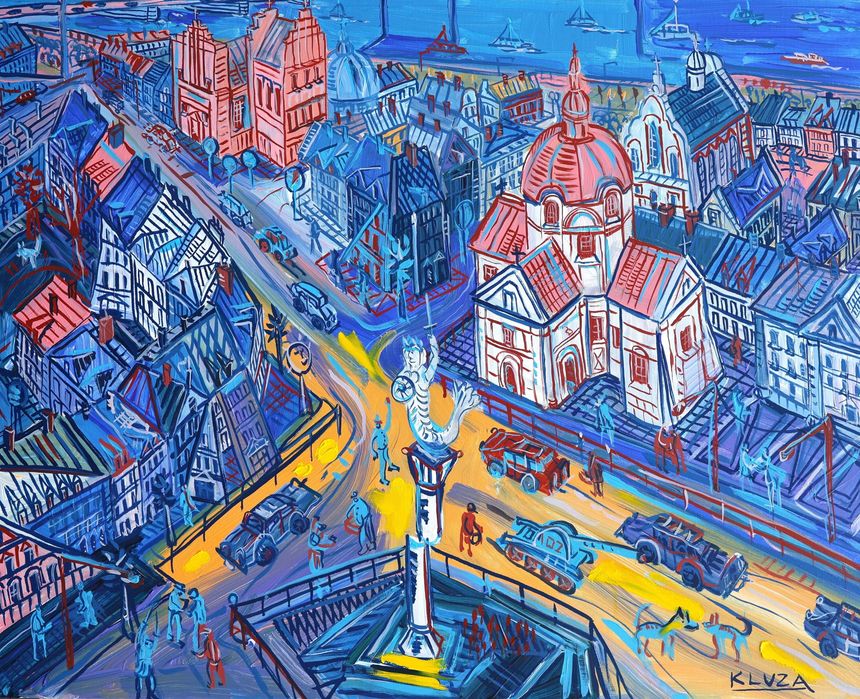 Paweł KLUZA Warszawa | obraz olej na płótnie 65x81 cm nie dwurnik nikifor picasso