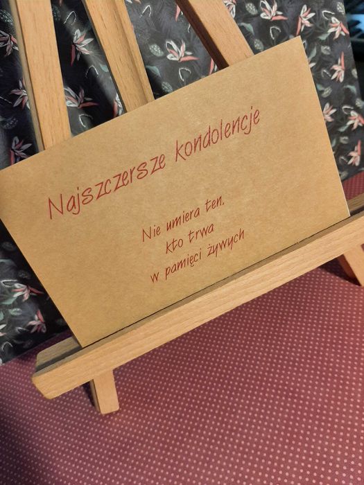 Kondolencje  - kartka ręcznie wykonana