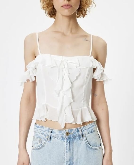 Топ корсетний блуза з рюшами