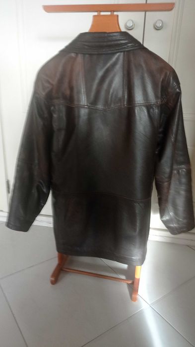 Casaco de cabedal masculino