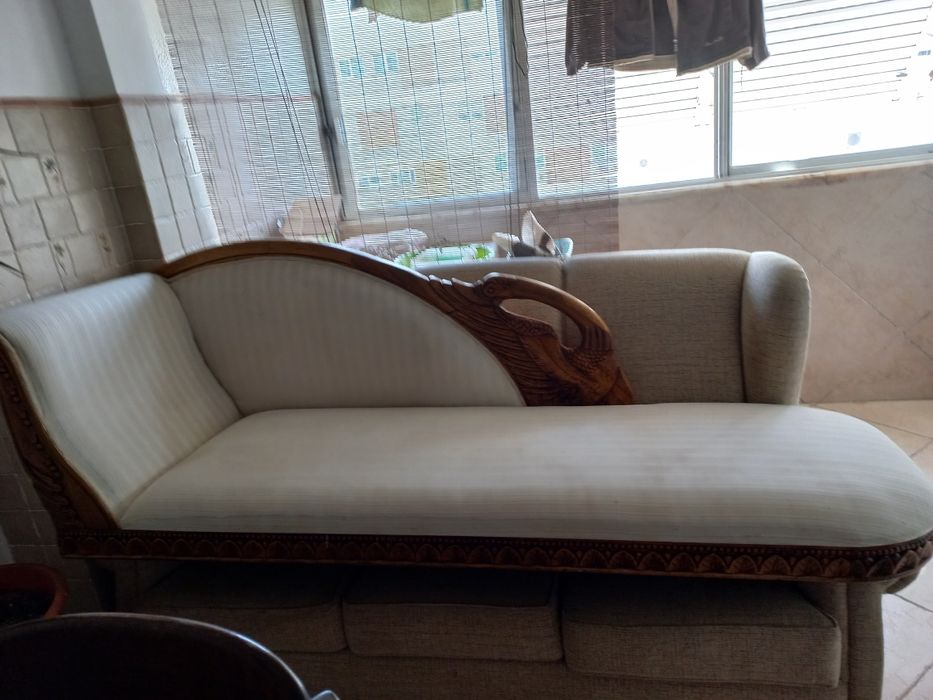 Chaise longue cor branco gelo