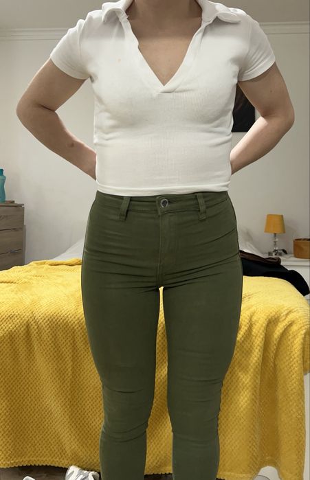 Calac verde, skinny , 34