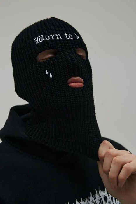 Балаклава шапка маска флисовая в рубчик мужская женская Venom