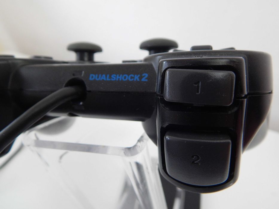Oryginalny Czarny Black kontroler gamepad DualShock 2 do PlayStation 2 Sony stan bardzo dobry