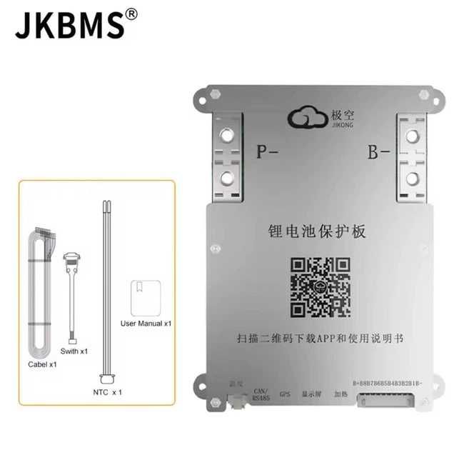 Смарт БМС Jikong 200А, струм балансування 2А (Smart BMS JK-B2A8S20P)