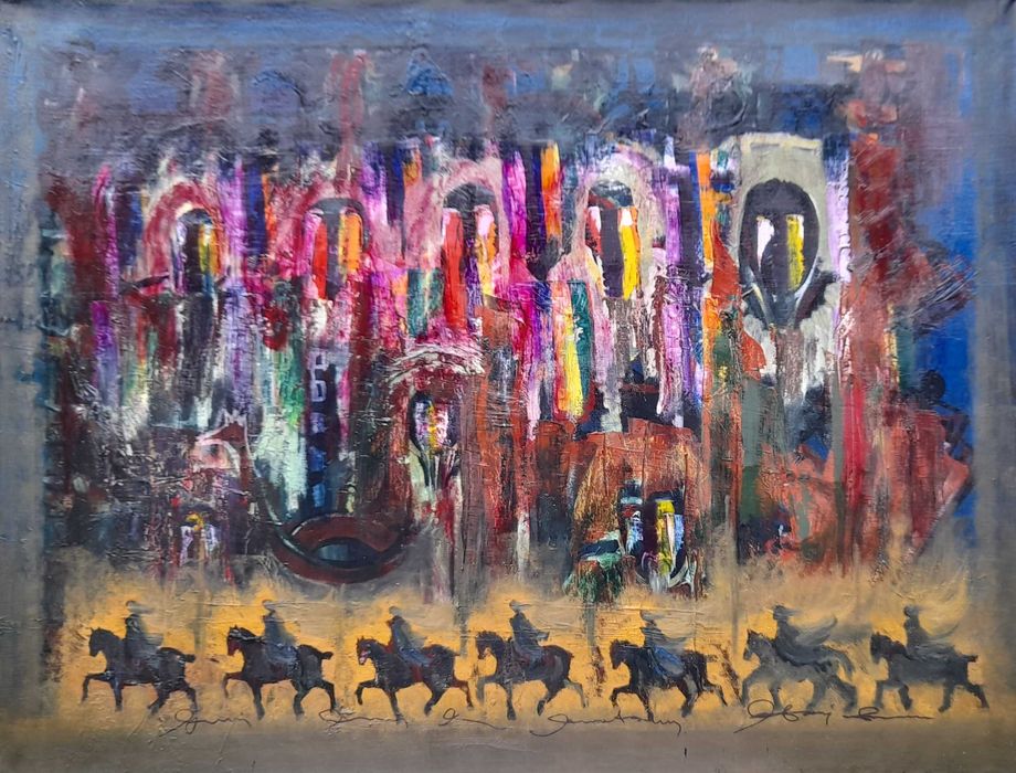 „Pejzaż”, 124×95 cm, Leon Maciej Matschay