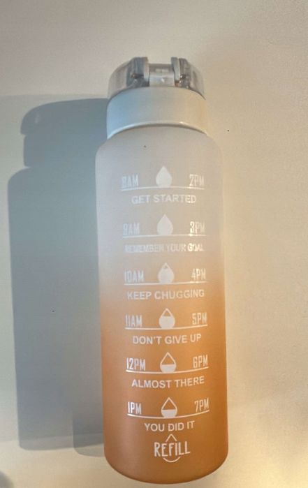 ATORSE Butelka na wodę Bidon z miarką Fitness 1000ml 1L Siłownia