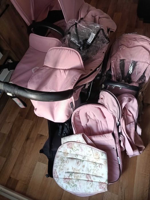 Podwójny wózek Bugaboo Donkey dla bliźniaków lub rok po roku GIGA zest