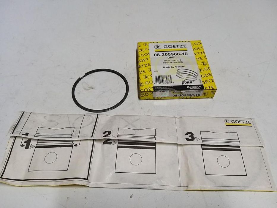 Pierścienie tłokowe zestaw na 1 tłok  ASCONA C, KADETT D, E,COMBO 1.6D  średn 80mm  80 (STD) 2-2-3