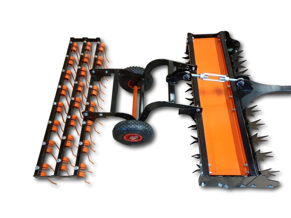 Aerator 3 Rzędowy wertykulator z broną sprezynową do traktorka Film