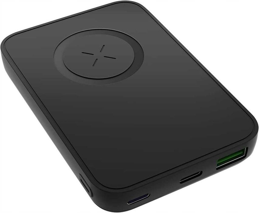 Power bank 10000 mAh czarny FW-32 magnetyczny bezprzewodowy