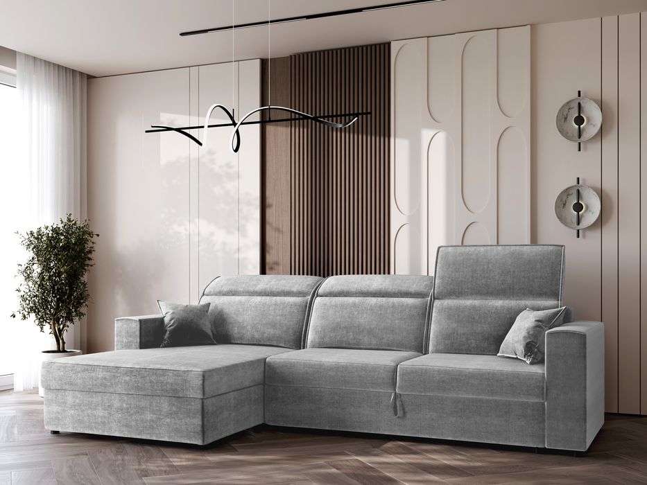 Narożnik prosto od producenta rozkladany wygodny regulowane zagłówki