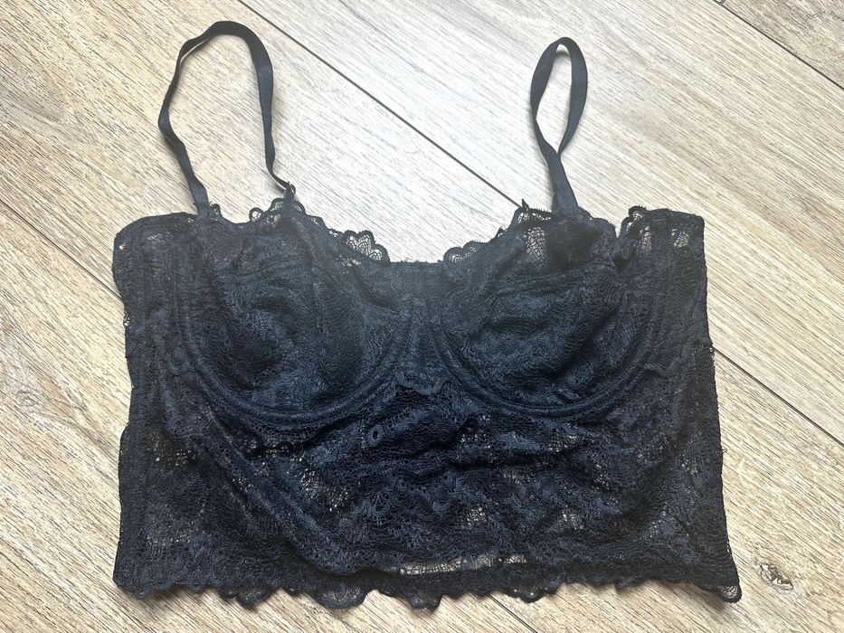 Asos czarny koronkowy piękny 85 B