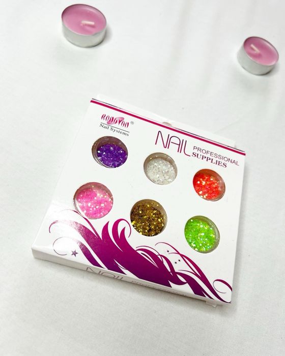 Сухі глітери для нігтів