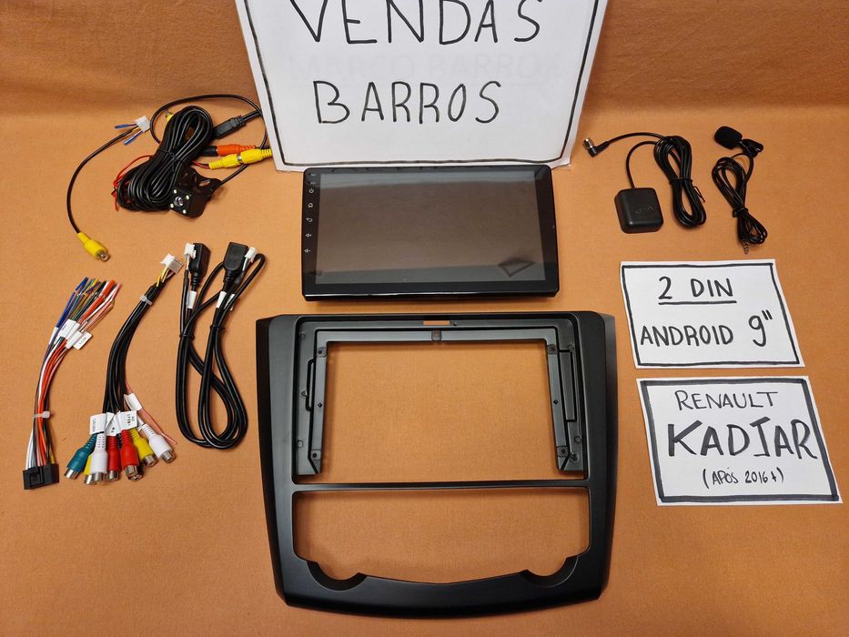 (NOVO) Rádio 2DIN 9" Renault KADJAR (2015 até 2018) • Android [4+64GB]