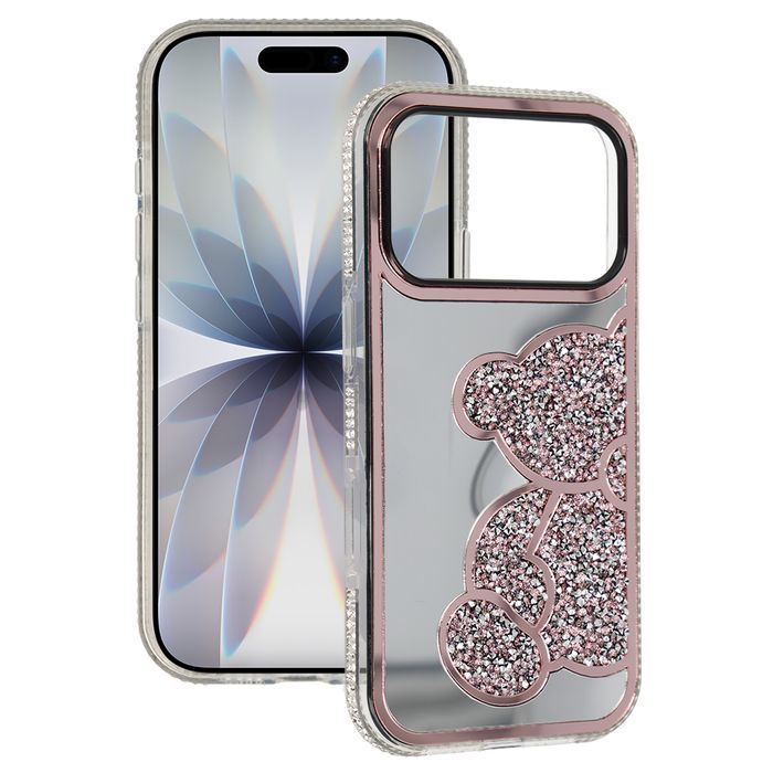 Teddy Bear Case do Iphone 17 Pro Max różowy