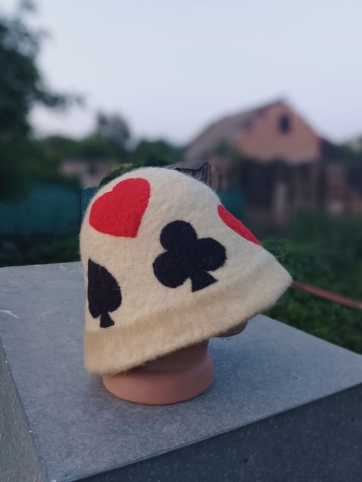 Шапка для бани из шерсти