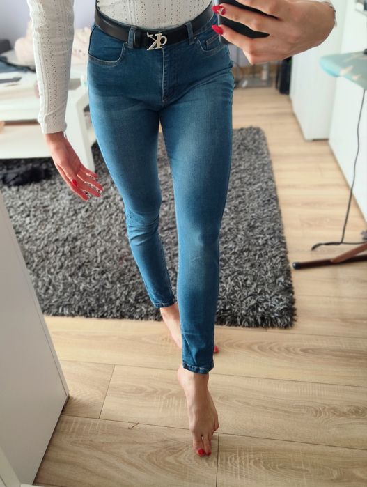 Spodnie jeansy z wysokim stanem high waist M