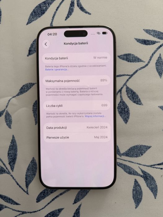 iPhone 15 pro silver 128GB