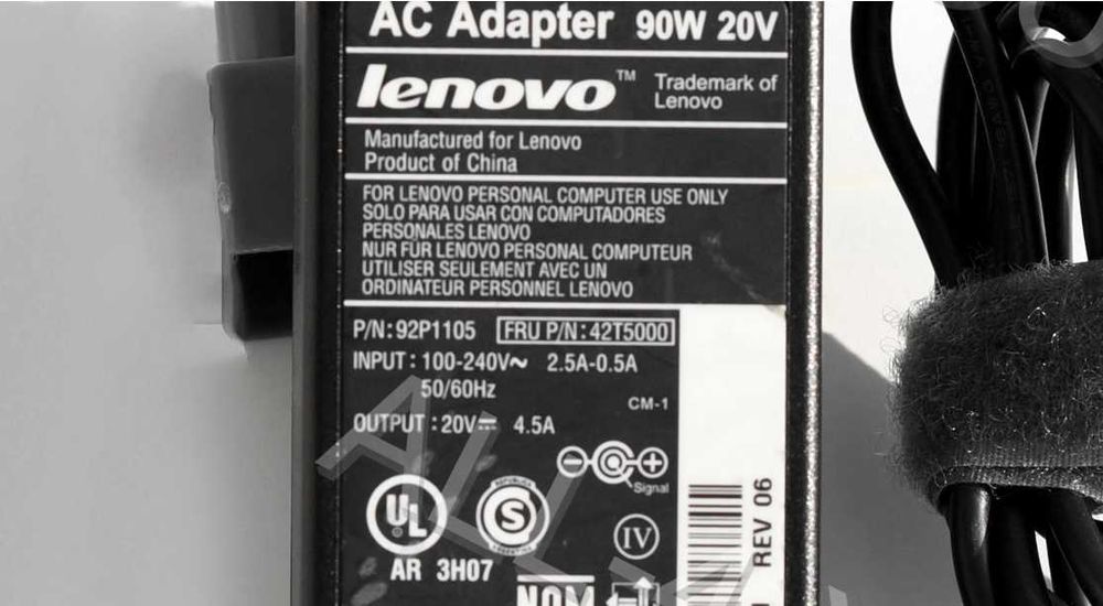(yellow) Lenovo 65w , 90w -  20V 3,25A/4.5A  7.9 х 5.5мм блок живлення