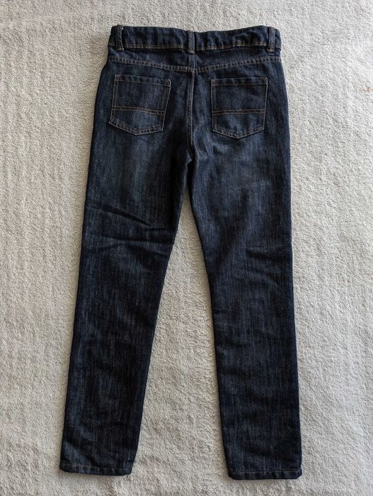 Granatowe spodnie jeansowe jeansy Denim Co. Straight 152 jak nowe