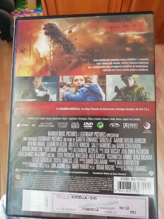DVD godzilla como novo