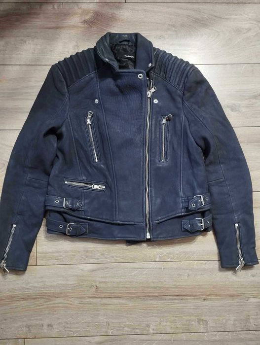 The Kooples biker leather jacket size L kurtka skóra owcza