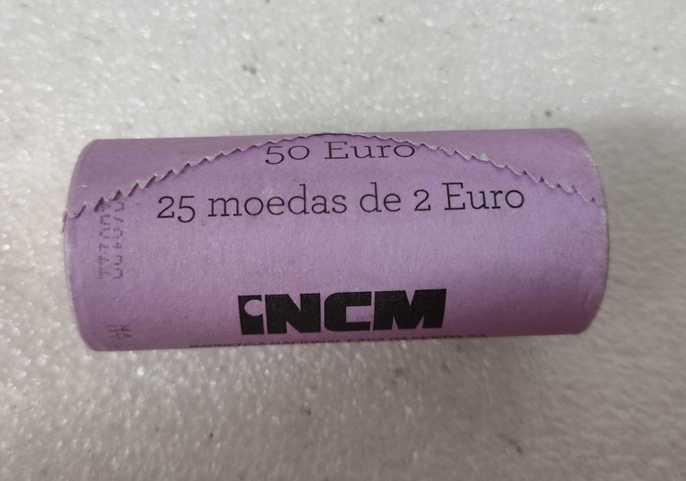 Rolo moedas INCM 2 euros Travessia do Atlântico Carnaxide E Queijas ...