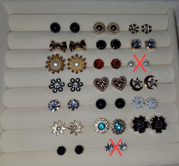 Brincos. Cada par 1€. Novos 
Novos.