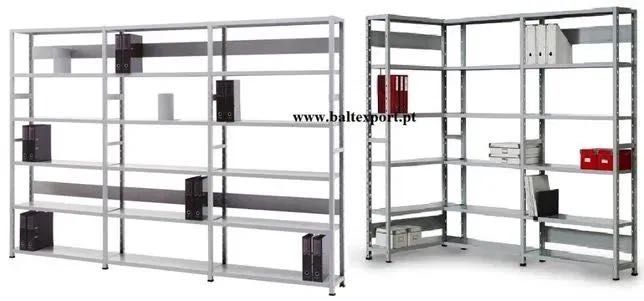 Estante Encaixe Prateleiras Metálicas Arquivo Pastas /Arrumação Caixas