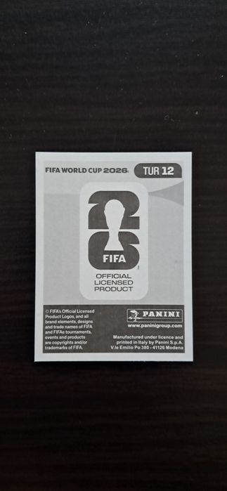 Cromo futebol de Kokcu(Mundial 2026)da Panini