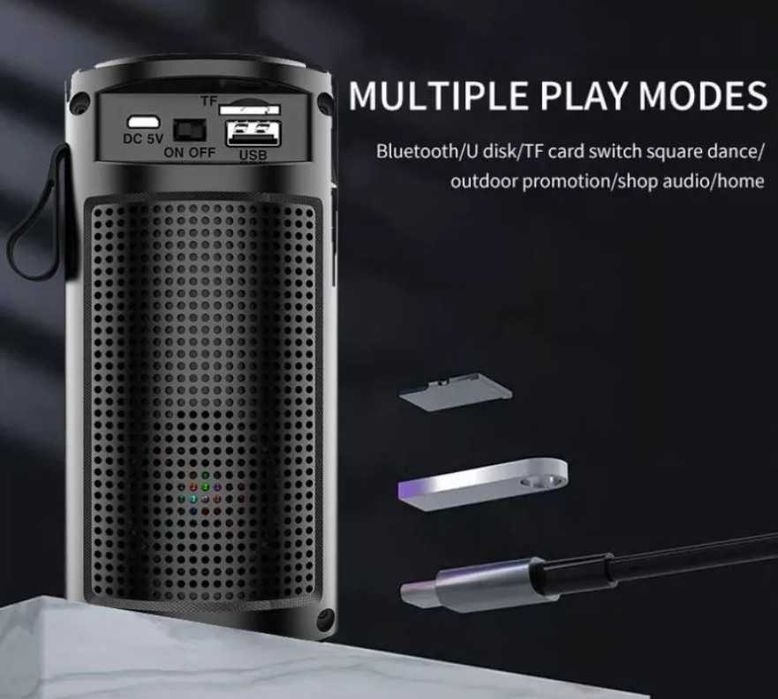 Bluetooth-колонка Sing-e ZQS-1201 Mini Speaker з функ. світломузики