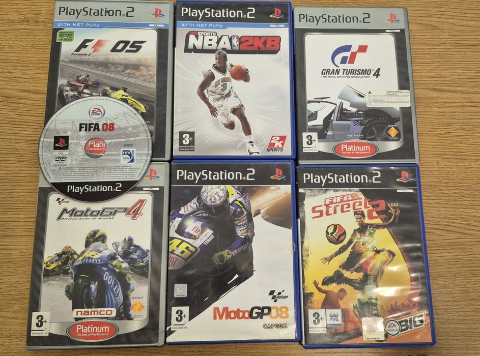Gry PS2 - komplet 6szt.+1 bez pudełka