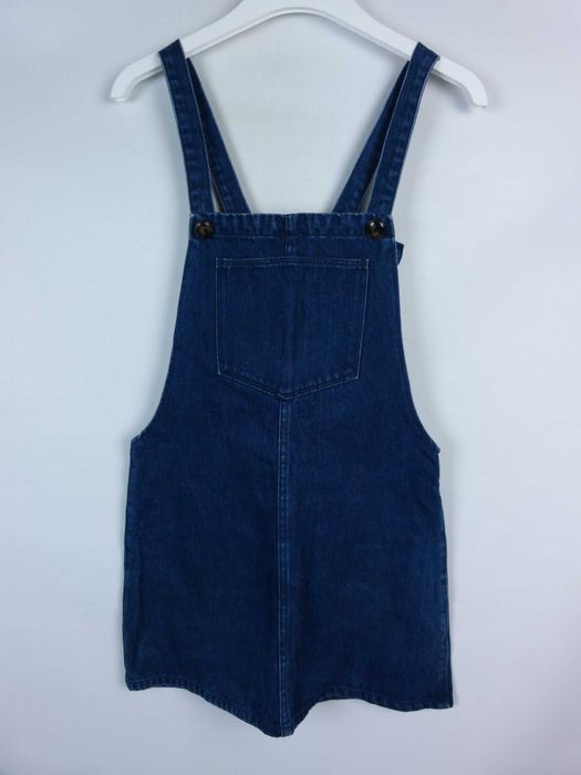 Zara Denim jeans spódnica mini na szelkach dżins / S