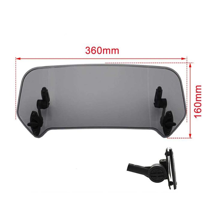 Extensão Universal para Parabrisas de Moto Ajustável com Furação