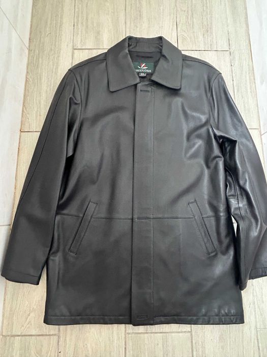 Куртка пиджак кожаный мужской Jinxilong Италия L-XL