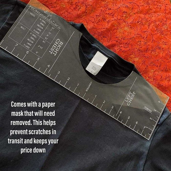 Régua centragem para T-SHIRT