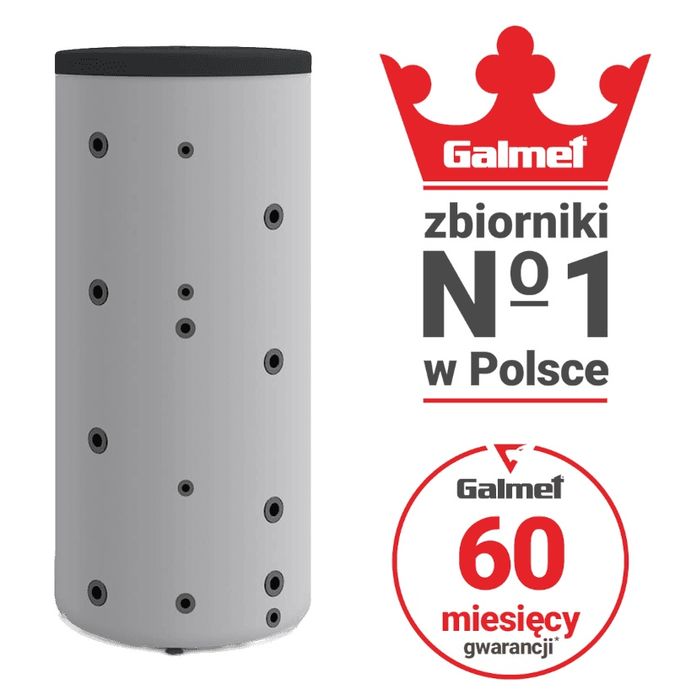 Zbiornik buforowy CWU 300 litrów z wężownicą 1,4 m2 Galmet