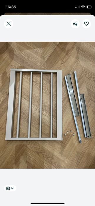 IKEA PAX KOMPLEMENT Wysuwany wieszak na spodnie, szarobeżowy, 50x58 cm