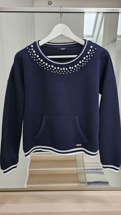 Granatowa pikowana Bluza Jiu Jo XS