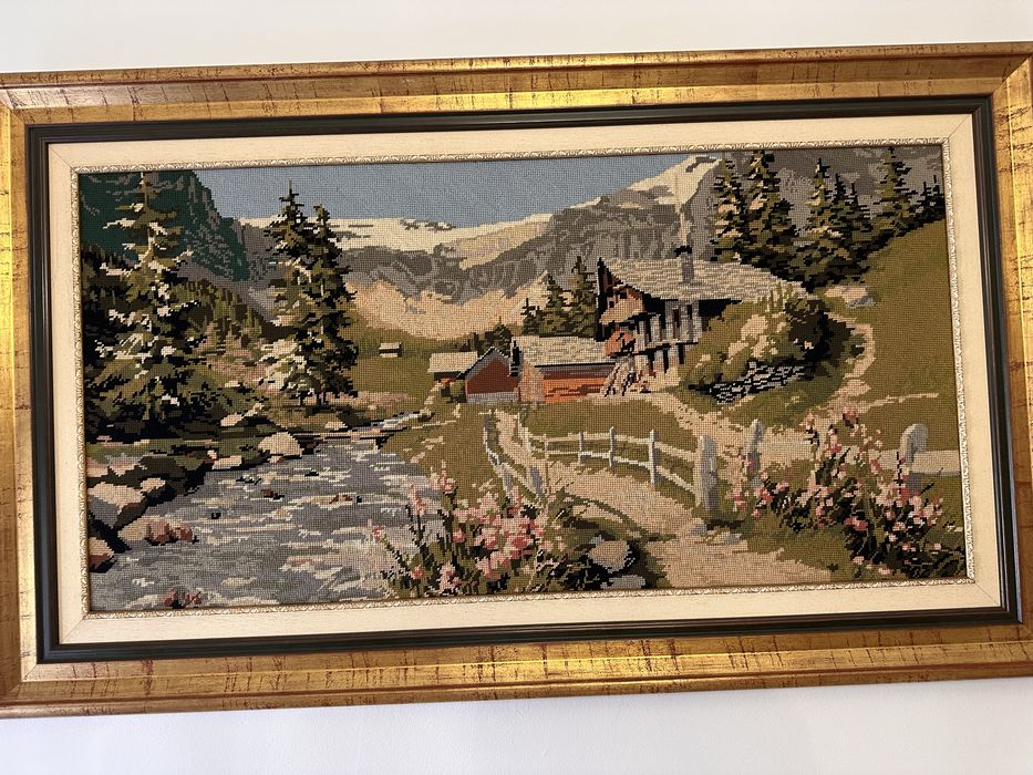 Quadro feito em ponto cruz