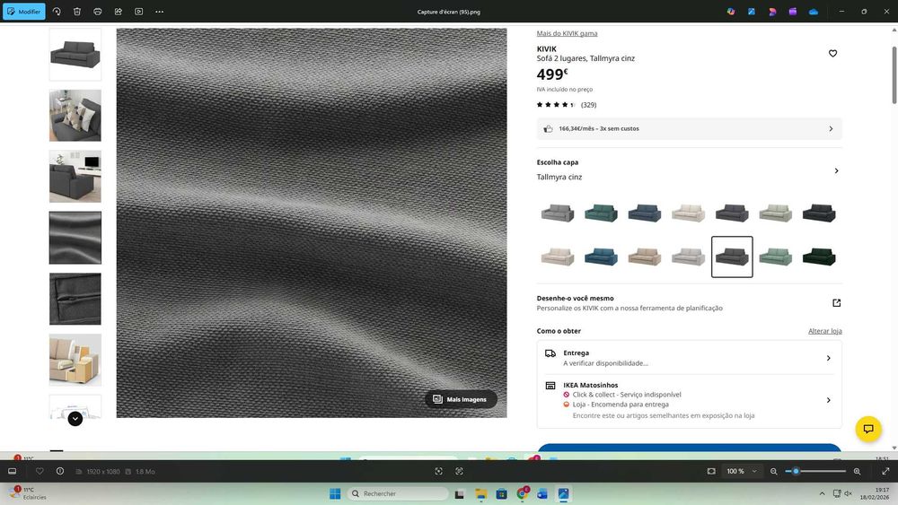 Sofà de 2 lugares da Ikéa